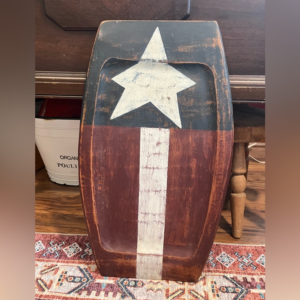SOLD Painted Teak Cutting Board - Picture 10 of 11